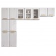 Cozinha de Aço Compacta Diamante C/ Vidro 3 Peças Branco - Telasul