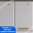 Cozinha de Aço Compacta Diamante C/ Vidro 3 Peças Branco - Telasul