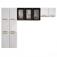 Cozinha de Aço Compacta Diamante C/ Vidro 3 Peças Branco/Preto - Telasul