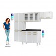 Cozinha de Aço Completa Diamante 4pçs 3vd Branco - Telasul