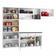 Cozinha de Aço Completa Diamante 4pçs 3vd Branco - Telasul
