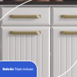 Cozinha de Aço Completa Diamante 4pçs 3vd Branco - Telasul