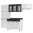 Cozinha de Aço Completa Diamante 4pçs 3vd Branco/Preto - Telasul