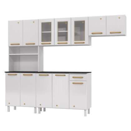 Cozinha de Aço Compacta Diamante 4pçs C/ Kit Branco - Telasul