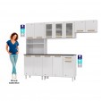 Cozinha de Aço Compacta Diamante 4pçs C/ Kit Branco - Telasul