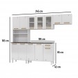 Cozinha de Aço Compacta Diamante 4pçs C/ Kit Branco - Telasul