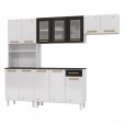 Cozinha de Aço Compacta Diamante 4pçs C/ Kit Branco/Preto - Telasul