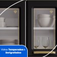 Cozinha de Aço Compacta Diamante 4pçs C/ Kit Branco/Preto - Telasul