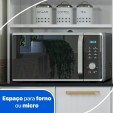 Cozinha de Aço Compacta Diamante 4pçs C/ Kit Branco/Preto - Telasul