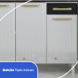 Cozinha de Aço Compacta Diamante 4pçs C/ Kit Branco/Preto - Telasul