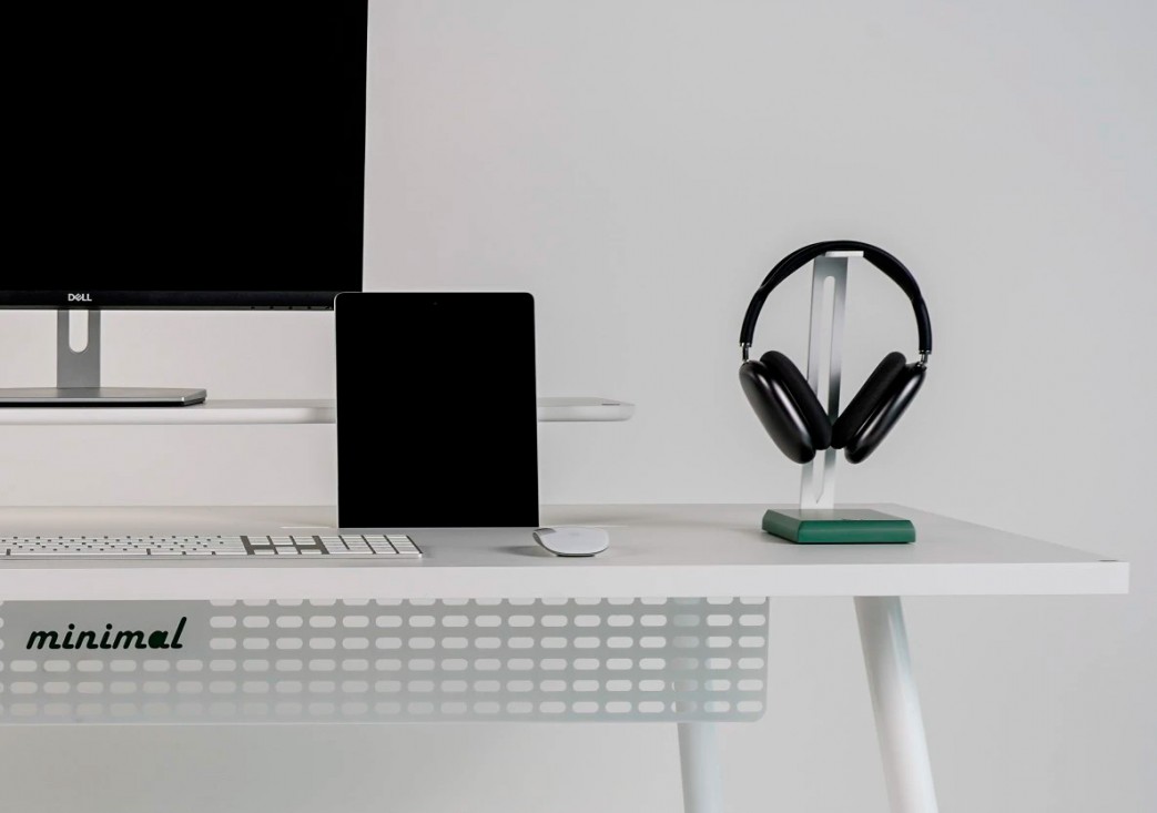 Suporte de Fone Odomae - Branco e Verde - Móveis Gio