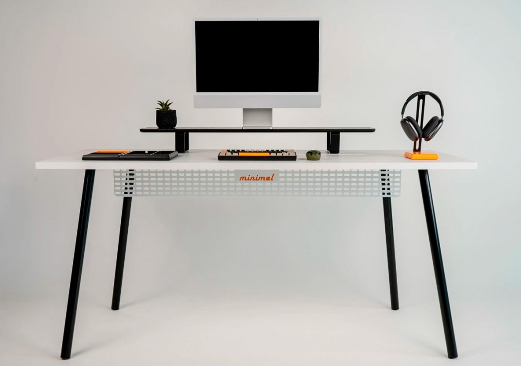 Mesa Office Escrivaninha Nobilis Minimal M1 Br/Preto Giopro