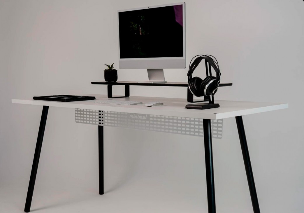 Mesa Office Escrivaninha Nobilis Minimal M2 Br/Preto Giopro