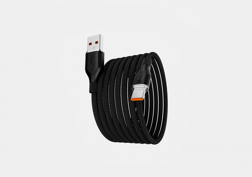 Cabo Hrebos Premium Curl Flow  Magnético Usb & Type-C