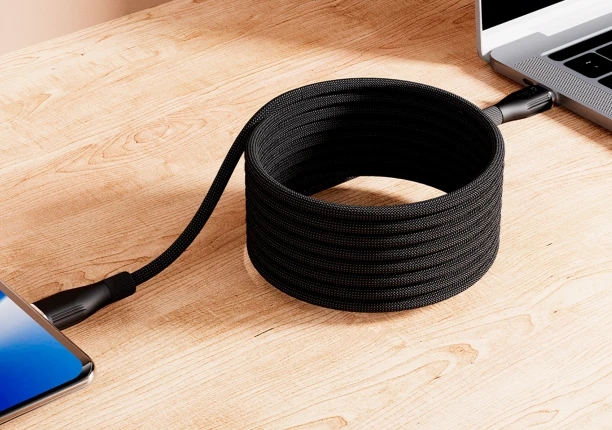 Cabo Hrebos Premium Curl Flow  Magnético Usb & Type-C