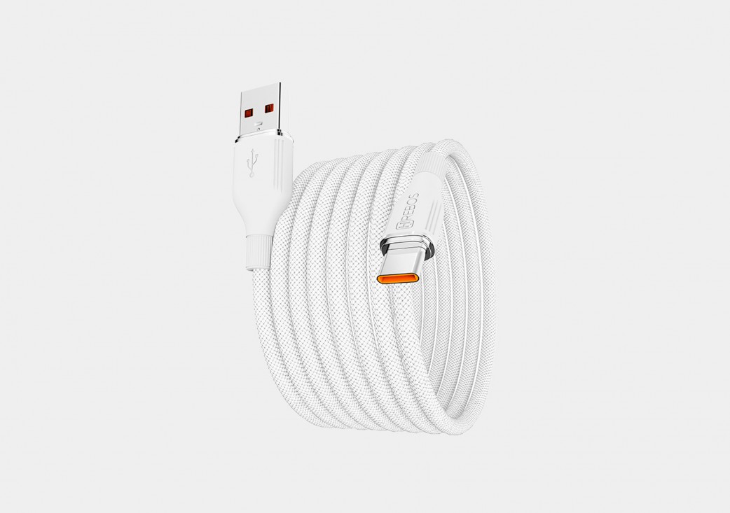 Cabo Hrebos Premium Curl Flow  Magnético  Usb & Type-C