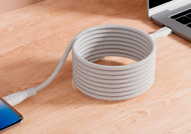 Cabo Hrebos Premium Curl Flow  Magnético  Usb & Type-C
