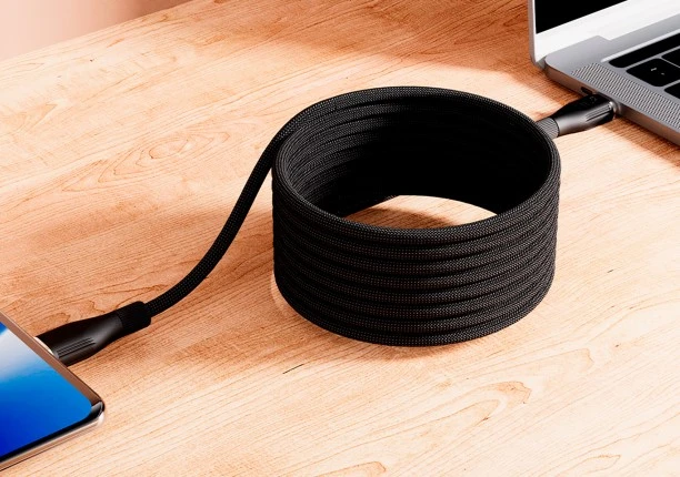 Cabo Hrebos Premium Curl Flow Magnético Usb & Lightning