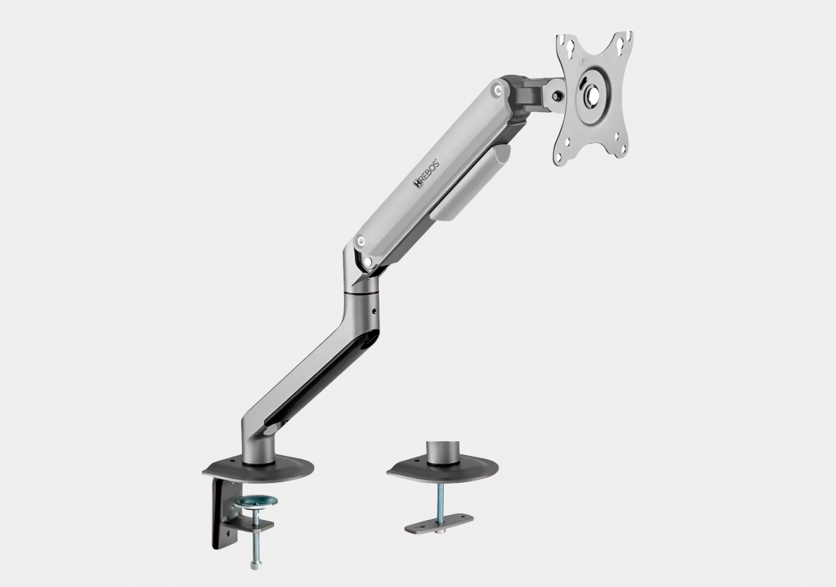 Suporte Braço Articulado para Monitor Hrebos Branco Giopro Suporte Braço Articulado para Monitor Hrebos Branco Giopro