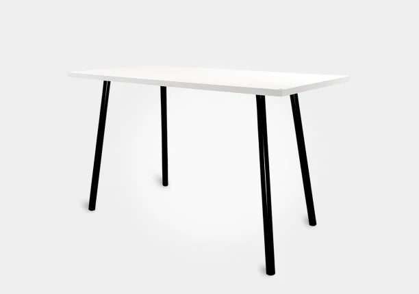 Mesa Office Escrivaninha Nobilis Slim M1 Branco/Preto Giopro