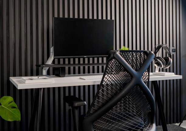 Mesa Office Escrivaninha Nobilis Slim M2 Branco/Preto Giopro