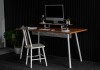 Mesa Office Escrivaninha Nobilis Minimal M1 Freijo/Branco Giopro