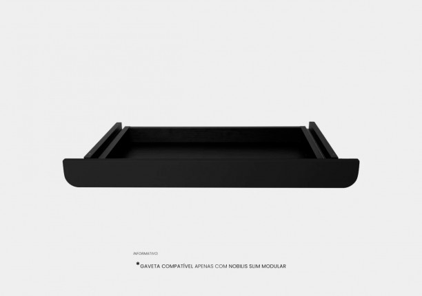 Gaveta Slim Modular Preto
