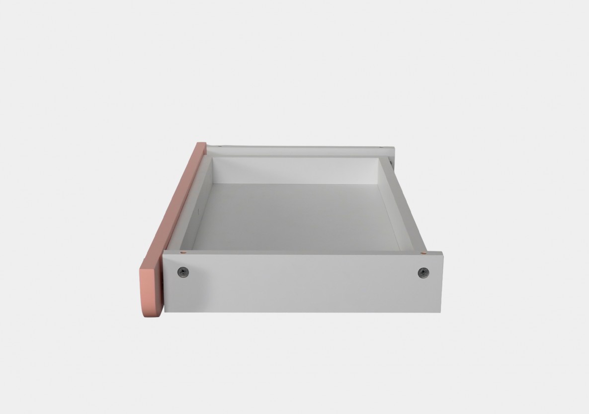 Gaveta Slim Modular Branco/Rosa Gaveta Slim Modular Branco/Rosa