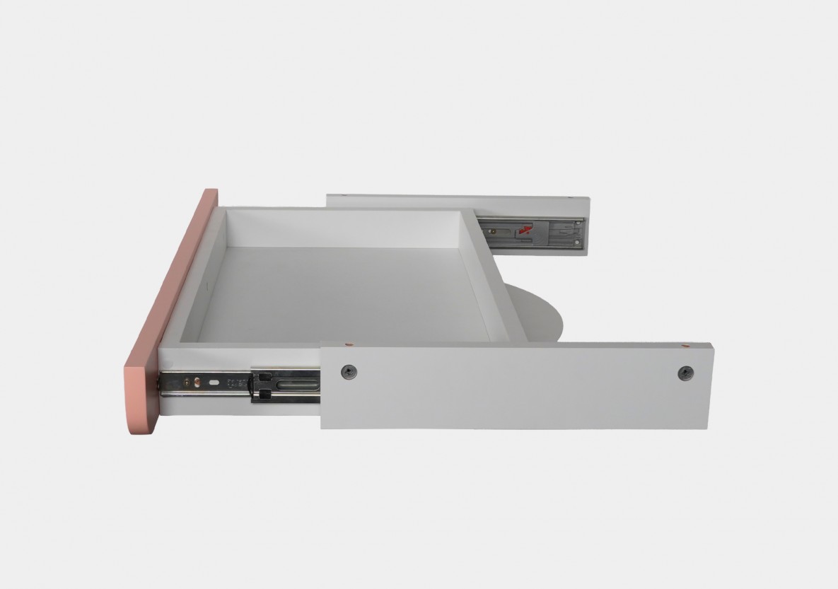 Gaveta Slim Modular Branco/Rosa Gaveta Slim Modular Branco/Rosa
