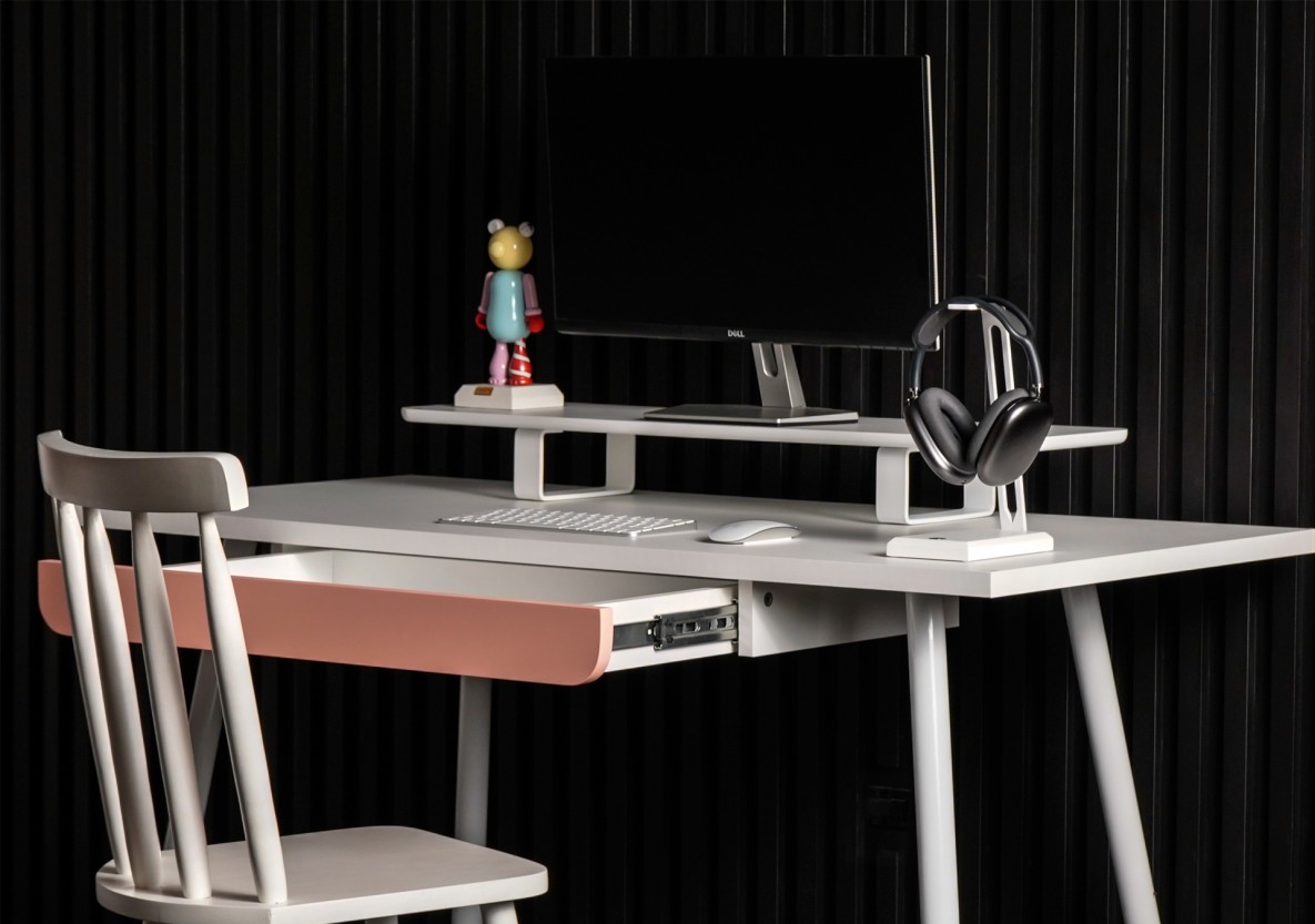 Gaveta Slim Modular Branco/Rosa Gaveta Slim Modular Branco/Rosa