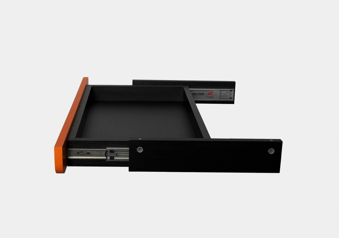 Gaveta Slim Modular Preto/Laranja Gaveta Slim Modular Preto/Laranja