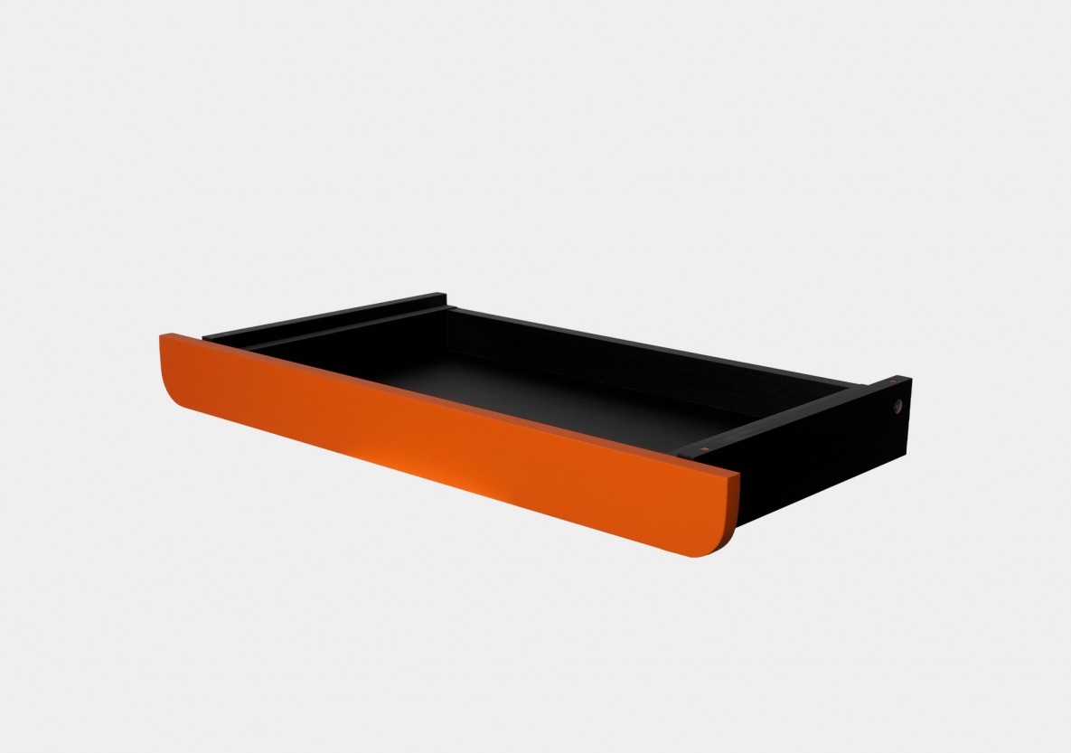 Gaveta Slim Modular Preto/Laranja Gaveta Slim Modular Preto/Laranja