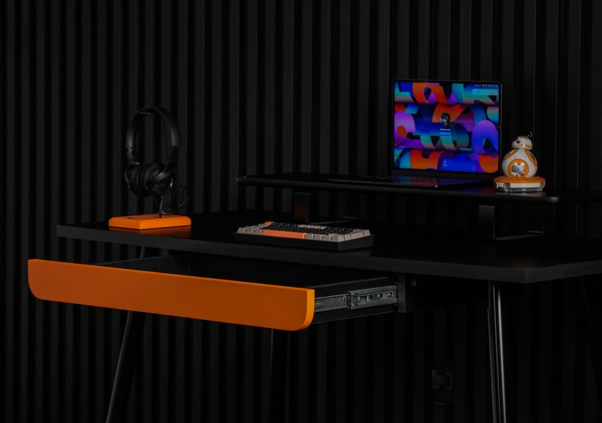 Gaveta Slim Modular Preto/Laranja Gaveta Slim Modular Preto/Laranja