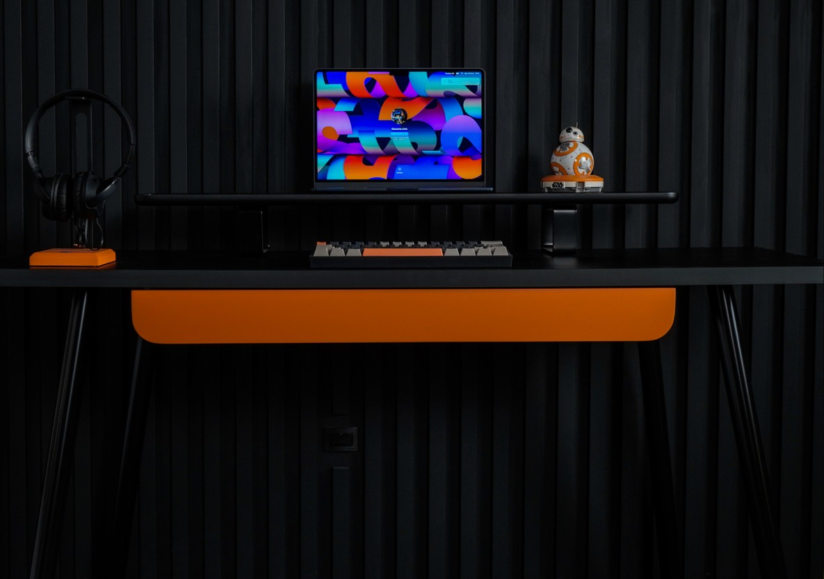 Gaveta Slim Modular Preto/Laranja Gaveta Slim Modular Preto/Laranja