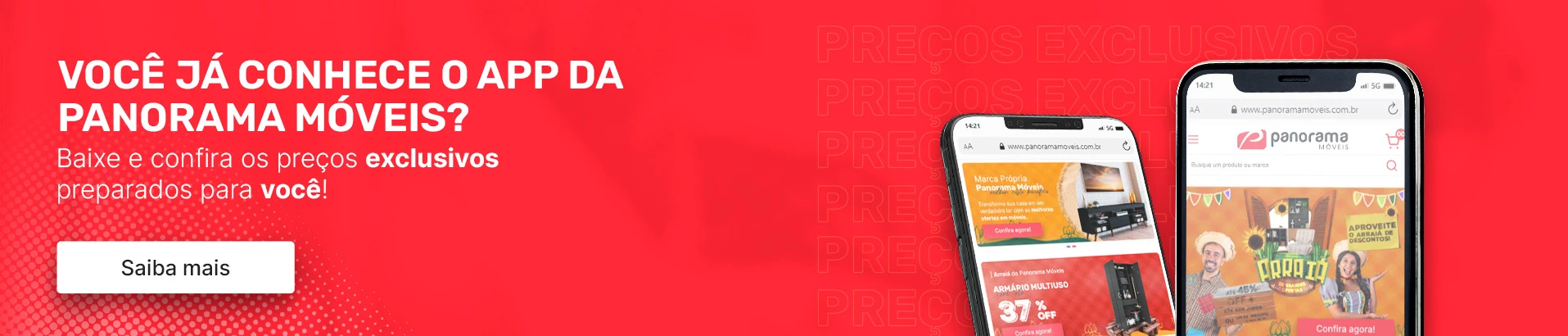 Aproveite os preços exclusivos em nosso APP