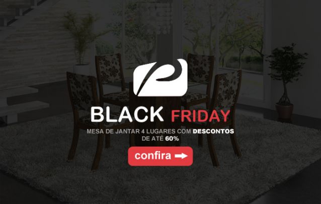 Mesa de Jantar 4 Lugares com Descontos Black Friday