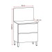 Balcão de Cozinha 80 Cm Art 1 Porta 1 Gaveta Vanilla - Kits Paraná