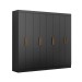 Guarda-Roupa Casal Liberdade 8 Portas 4 Gavetas Preto - Pnr Móveis