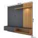 Painel para TV Até 60 Polegadas Caribe 1 Porta 1 Prateleira Preto Fosco/Noce - Panorama Móveis