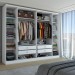 Guarda-Roupa Casal Velar 6 Portas 4 Gavetas Neve - Panorama Móveis