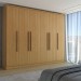 Guarda-Roupa Casal Velar 6 Portas 4 Gavetas Cinamomo - Panorama Móveis