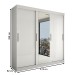 Guarda-Roupa Casal Kate 3 Portas 2 Gavetas com Espelho Branco - Panorama Móveis