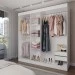 Guarda-Roupa Casal Katy 3 Portas 2 Gavetas com Espelho Branco - Pnr Móveis