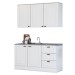 Cozinha Americana Compacta Califórnia 5 Portas 3 Gavetas Branco - Panorama Móveis
