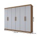 Guarda-Roupa Casal Aurora 6 Portas 2 Gavetas Marrocos/Off White - Panorama Móveis