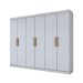 Guarda-Roupa Casal Aurora 6 Portas 2 Gavetas Branco Neve - Panorama Móveis