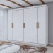 Guarda-Roupa Casal Aurora 6 Portas 2 Gavetas Branco Neve - Panorama Móveis