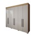 Guarda-Roupa Casal Manhattan 6 Portas 2 Gavetas Marrocos/Off White - Panorama Móveis