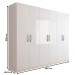 Guarda-Roupa Casal Capela 6 Portas 2 Gavetas Branco - Panorama Móveis