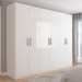 Guarda-Roupa Casal Capela 6 Portas 2 Gavetas Branco - Panorama Móveis